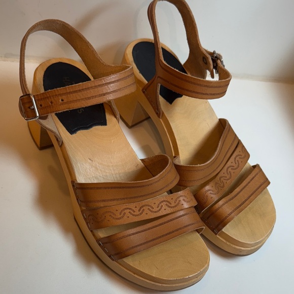 Swedish Hasbeens Tan Leather Mules - Picture 8 of 14